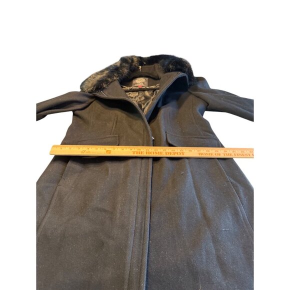 Vince Camuto Military Plaid Faux Fur Collar Size Large - Picture 7 of 11